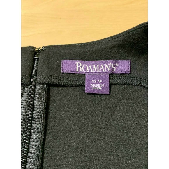 Roaman's  Women's 2-Piece Black  Dress Suit Set - Picture 4 of 12